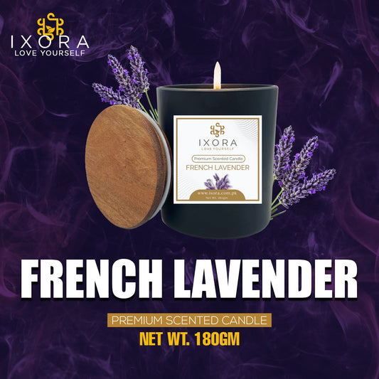 IXORA Premium Scented Candle FRENCH LAVENDER