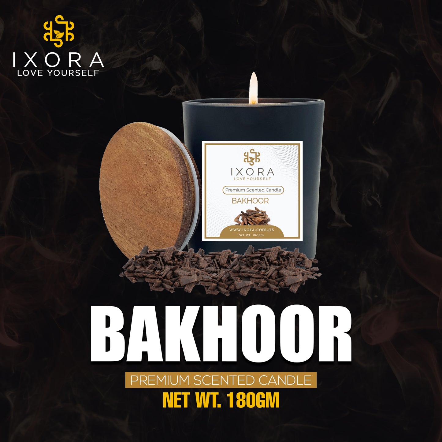 IXORA Premium Scented Candle BAKHOOR